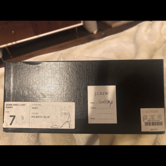 Jcrew ankle strap heels. Cobalt blue. - Picture 3 of 5